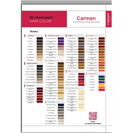 Eugene Perma Carmen Color Charts